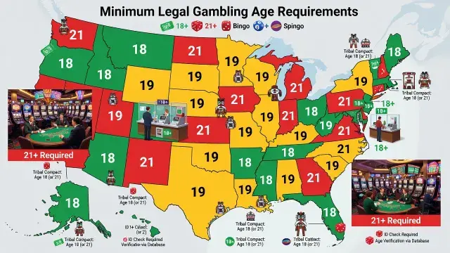 Minimum Legal Gambling Age Requirements: How to Verify the Legal Gambling Age Limit by State
